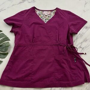 Koi 'Classics' Women's Katelyn Mock Wrap Top Scrub Top